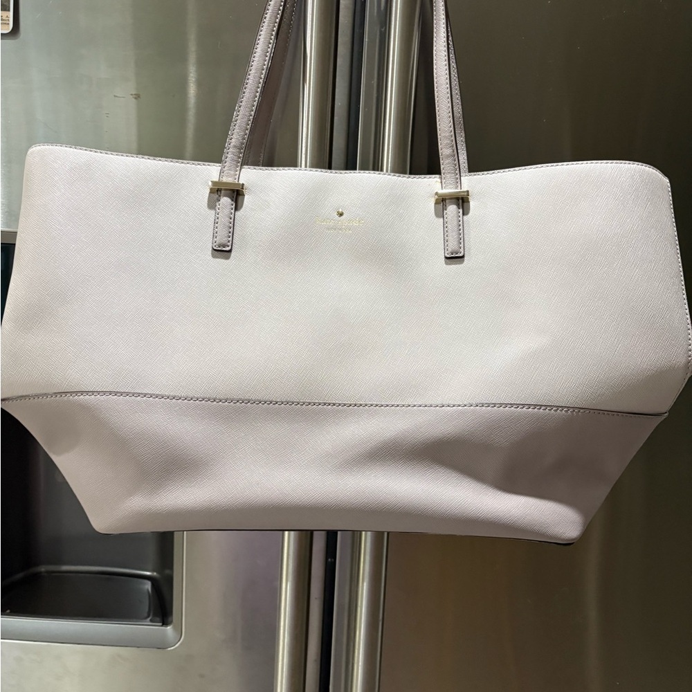 Kate Spade Soft Gray Tote Bag With Dust Bag